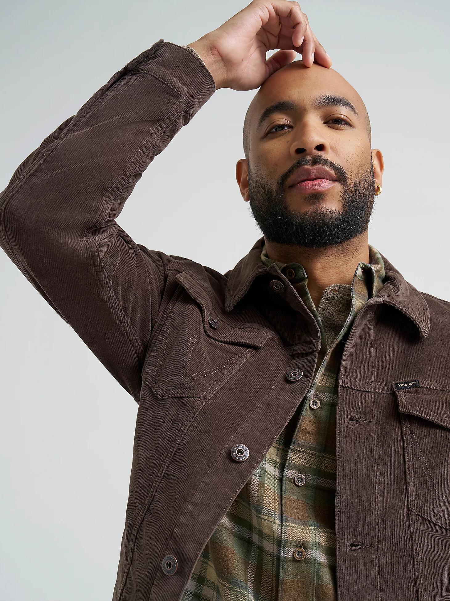 Men's Unlined Corduroy Jacket in Chocolate Product Image