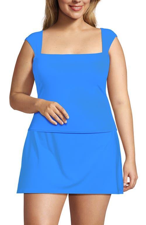 Lands' End Womens Square Neck Underwire Square Back Tankini Swimsuit Top in Freshwater Blue at Nordstrom, Size 22W Product Image