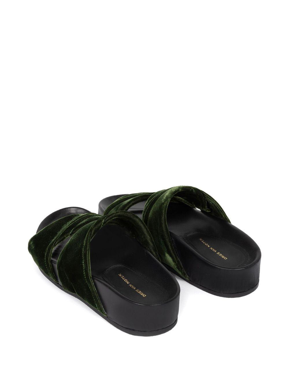 velvet twisted sandals Product Image