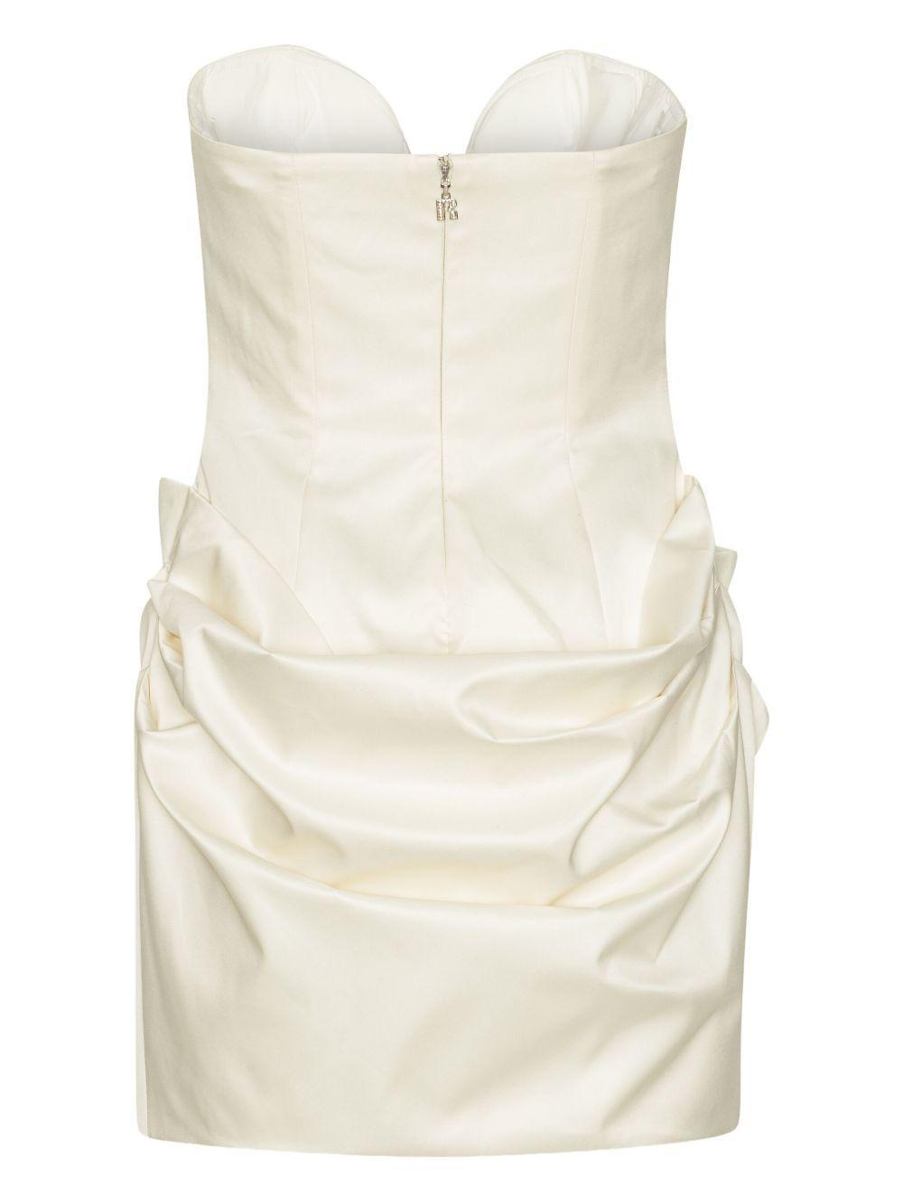 sweetheart-neck draped minidress Product Image