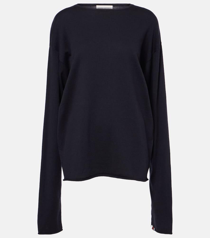 EXTREME CASHMERE N°347 Aries Cotton And Cashmere Sweater In Black Product Image