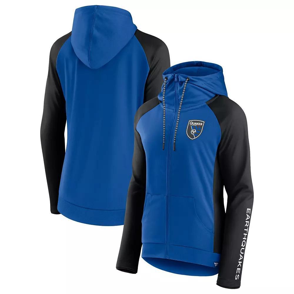 Women's Fanatics Gray LAFC Iconic Raglan Full-Zip Hoodie,  Product Image