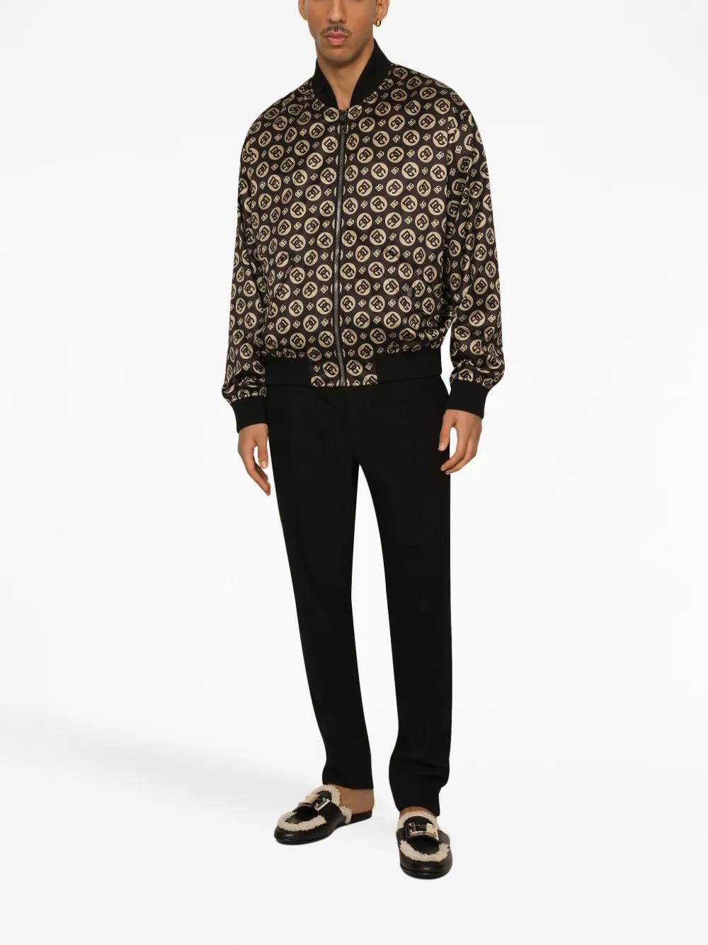 logo-print bomber jacket Product Image