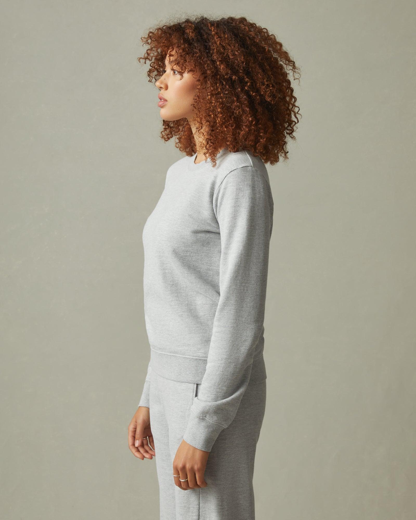 Women's French Terry Crew Sweatshirt - Ash Heather Female Product Image