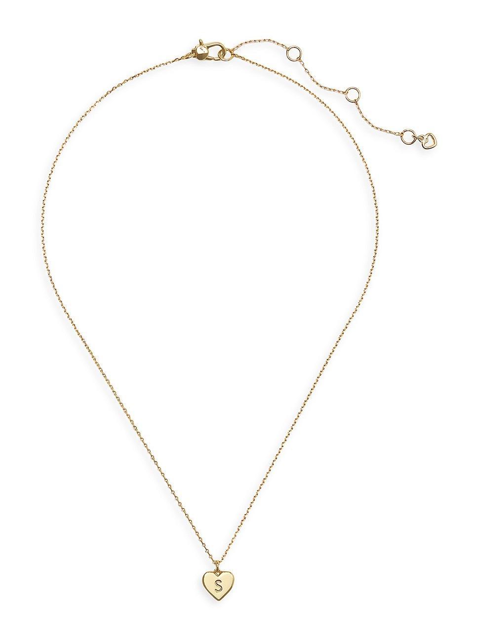 Womens Initial Here Gold-Plated Pendant Necklace Product Image