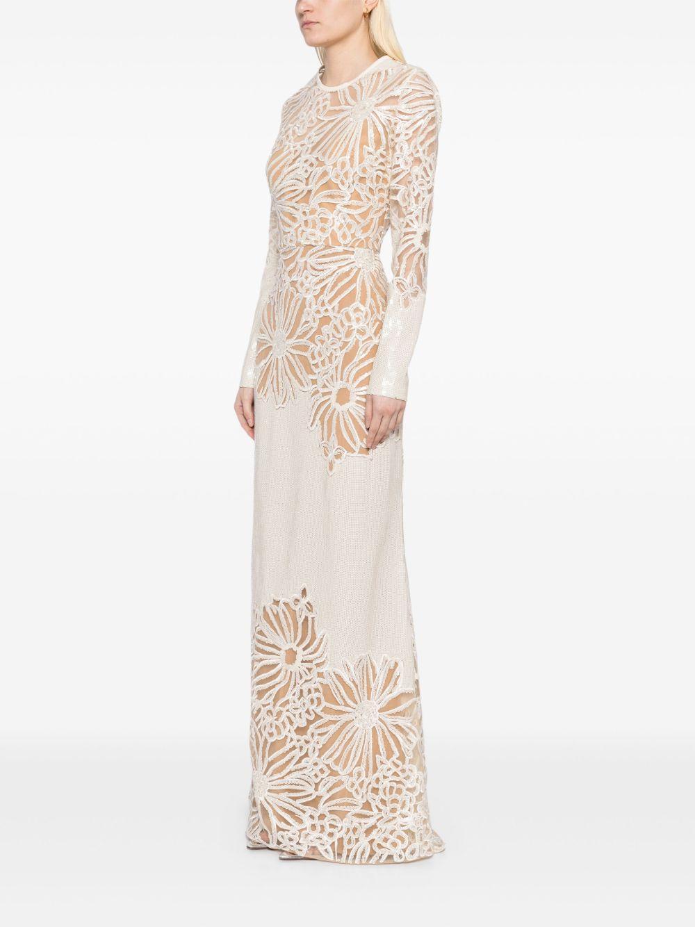sequin-embroidered gown Product Image