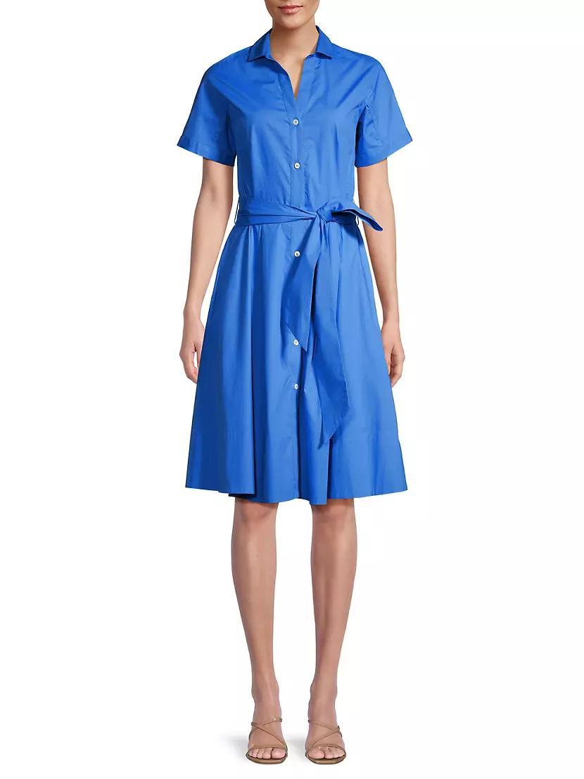 Poplin Belted Midi Shirtdress Product Image