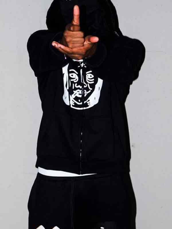 Men's Funny Street Print Oversized Hoodie Product Image