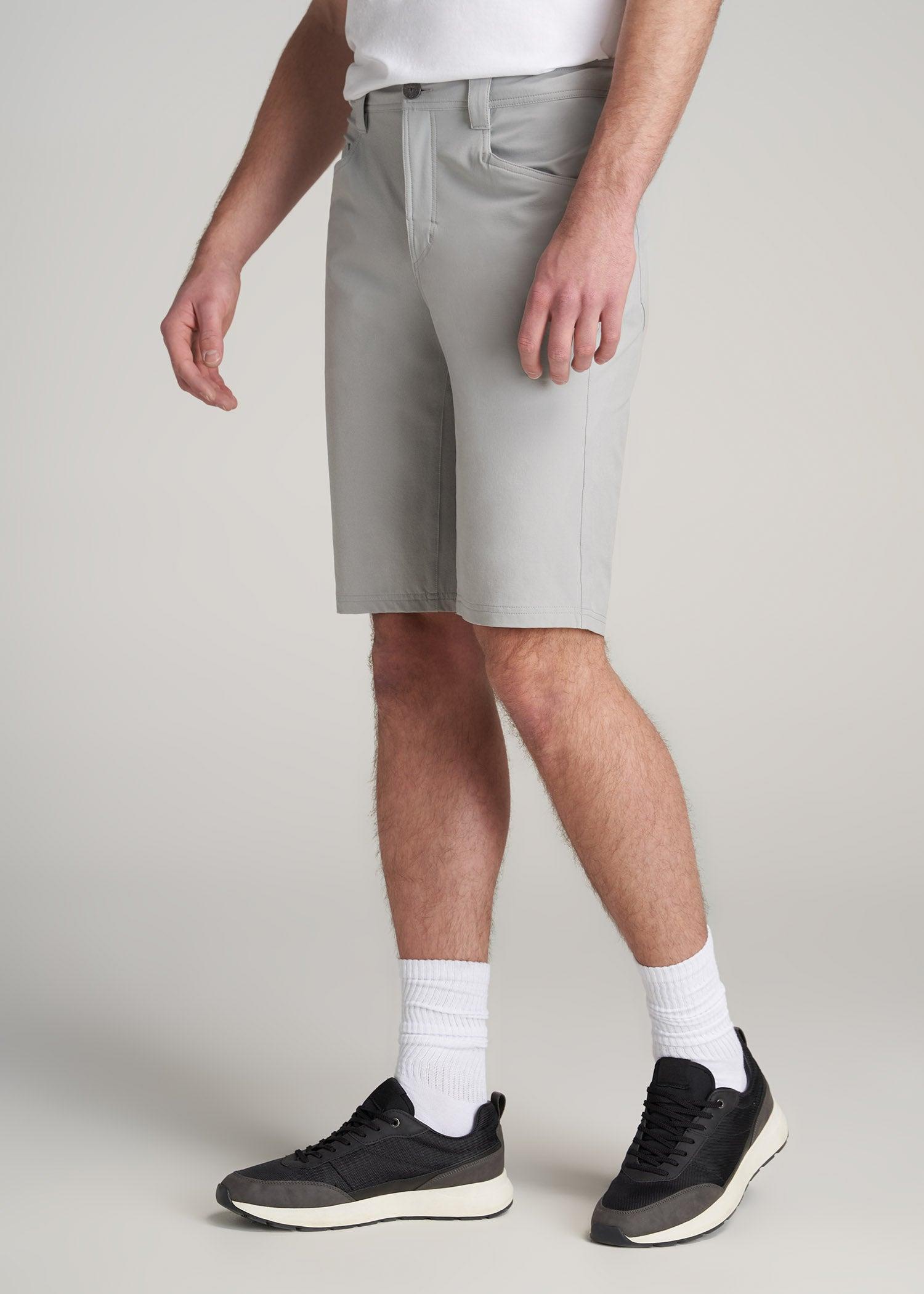 Hiking Shorts for Tall Men in Light Grey Male Product Image