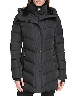 Calvin Klein Faux Fur Trim Puffer Coat Product Image