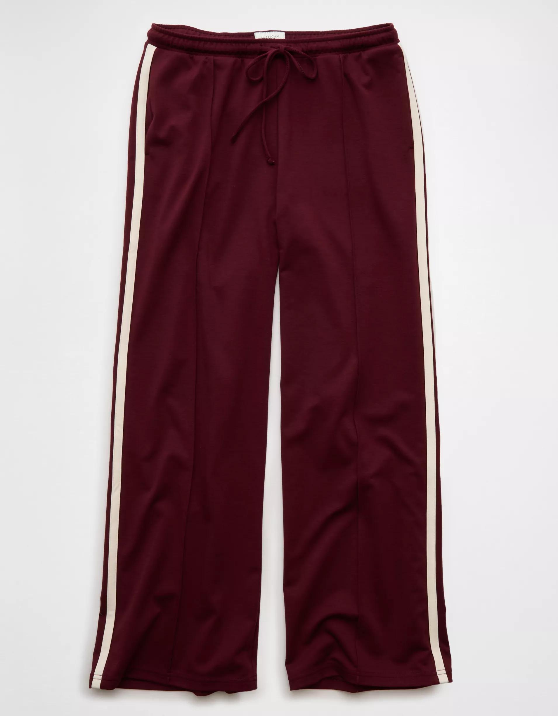 AE Stretch High-Waisted Wide-Leg Track Pant Product Image