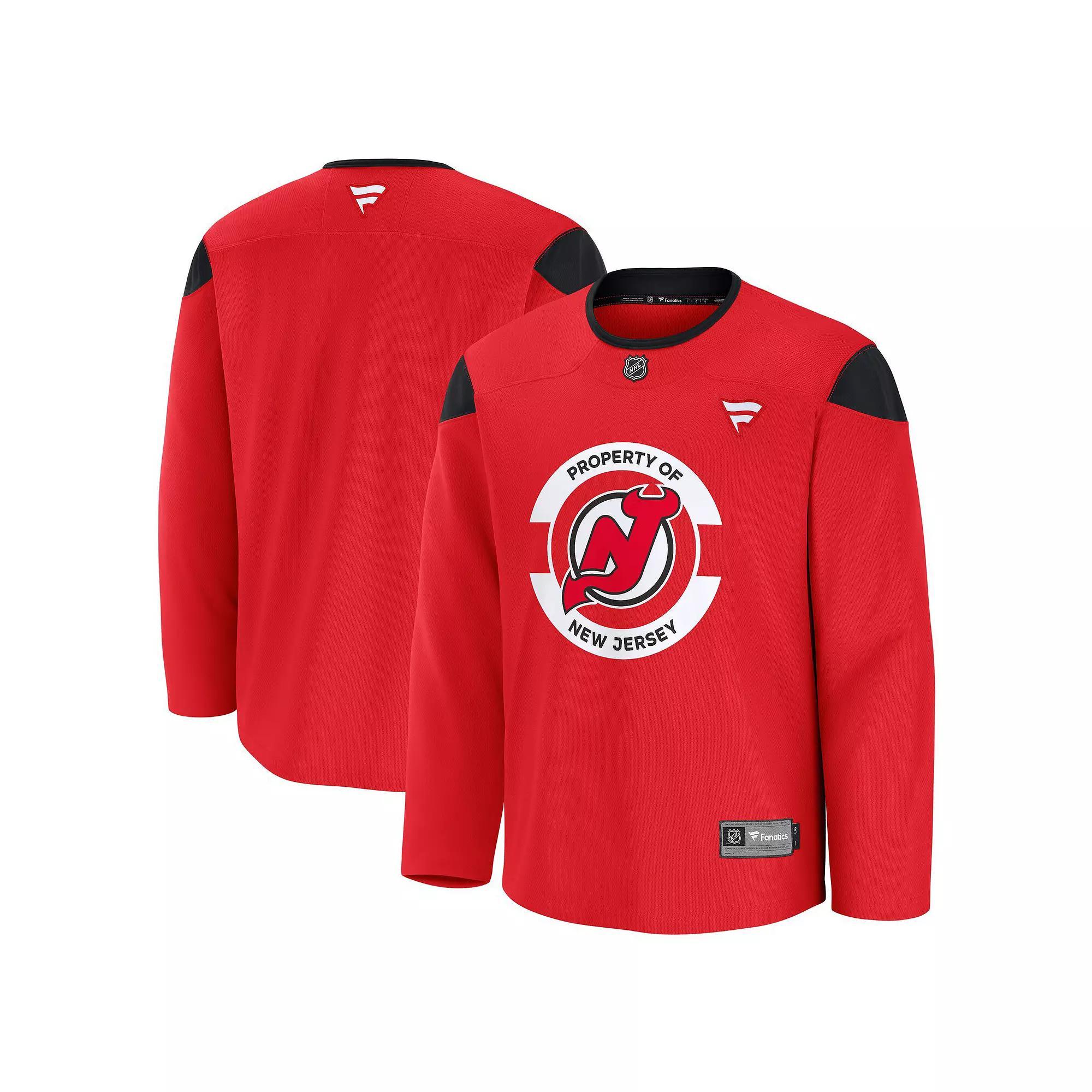 Men's Fanatics Red New Jersey Devils Team Practice Jersey, Size: Large, Nhl Red Product Image