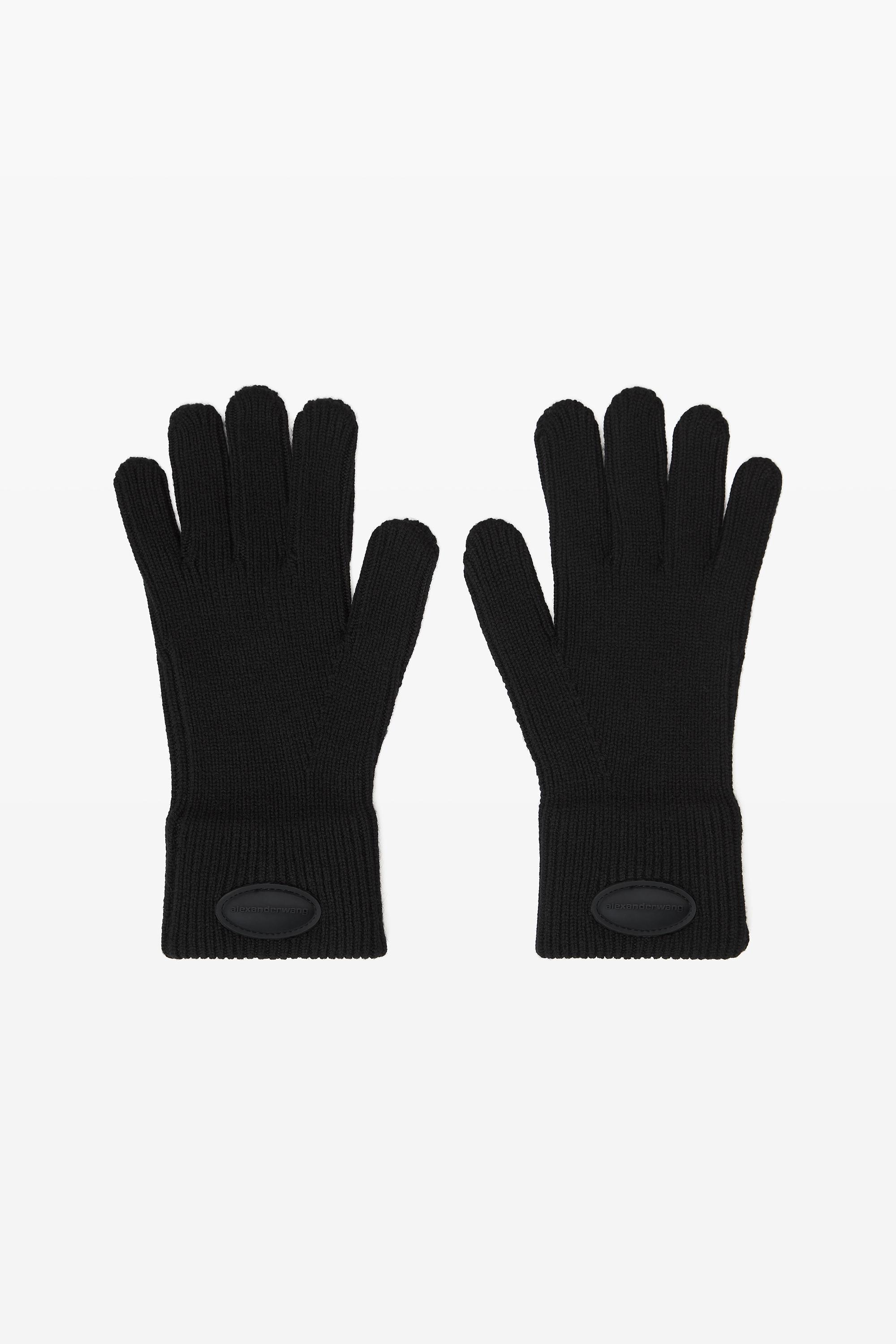 Dome Logo Gloves In Ribbed Wool Stretch Product Image