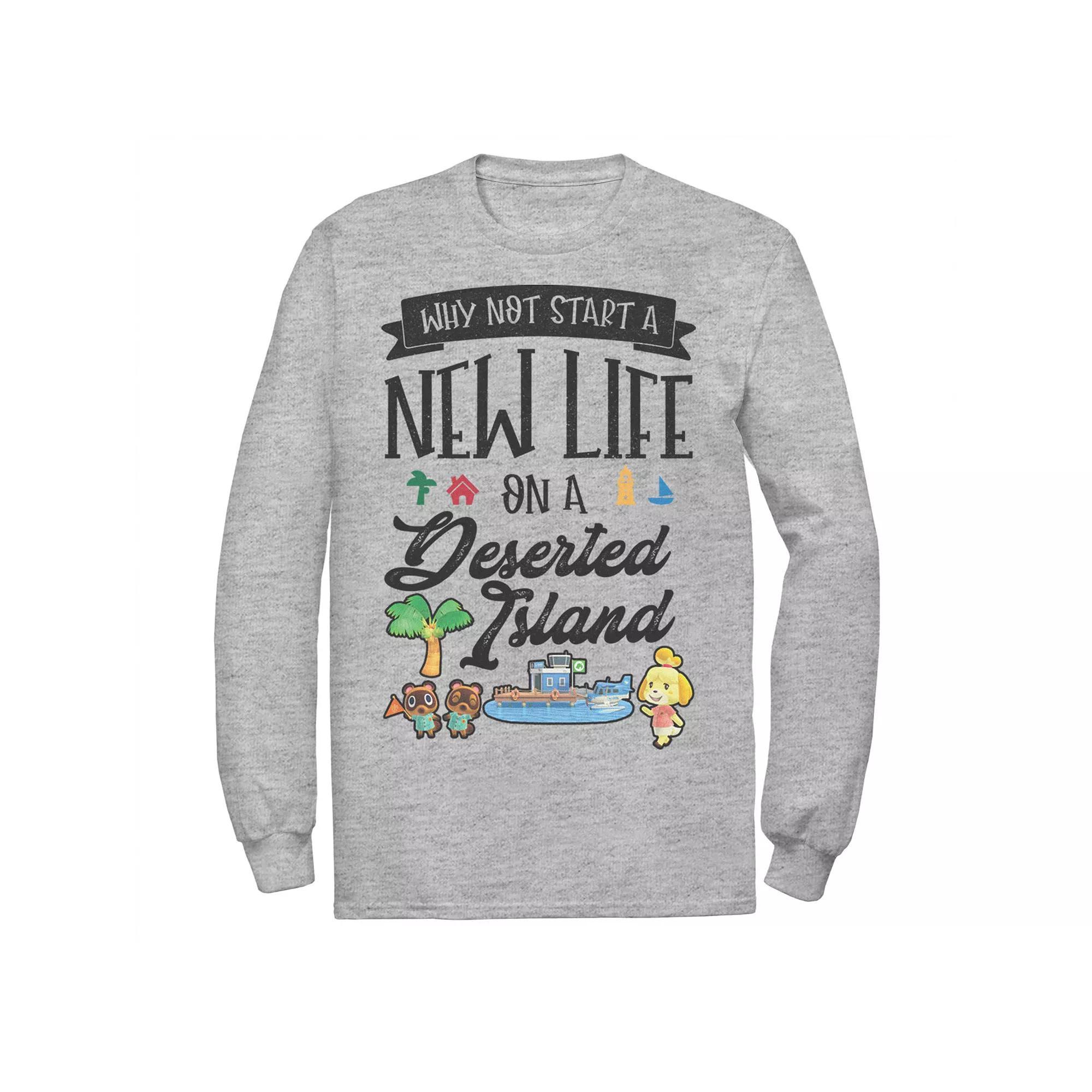Men's Animal Crossing New Horizons Why Not Start A New Life Tee,  Product Image