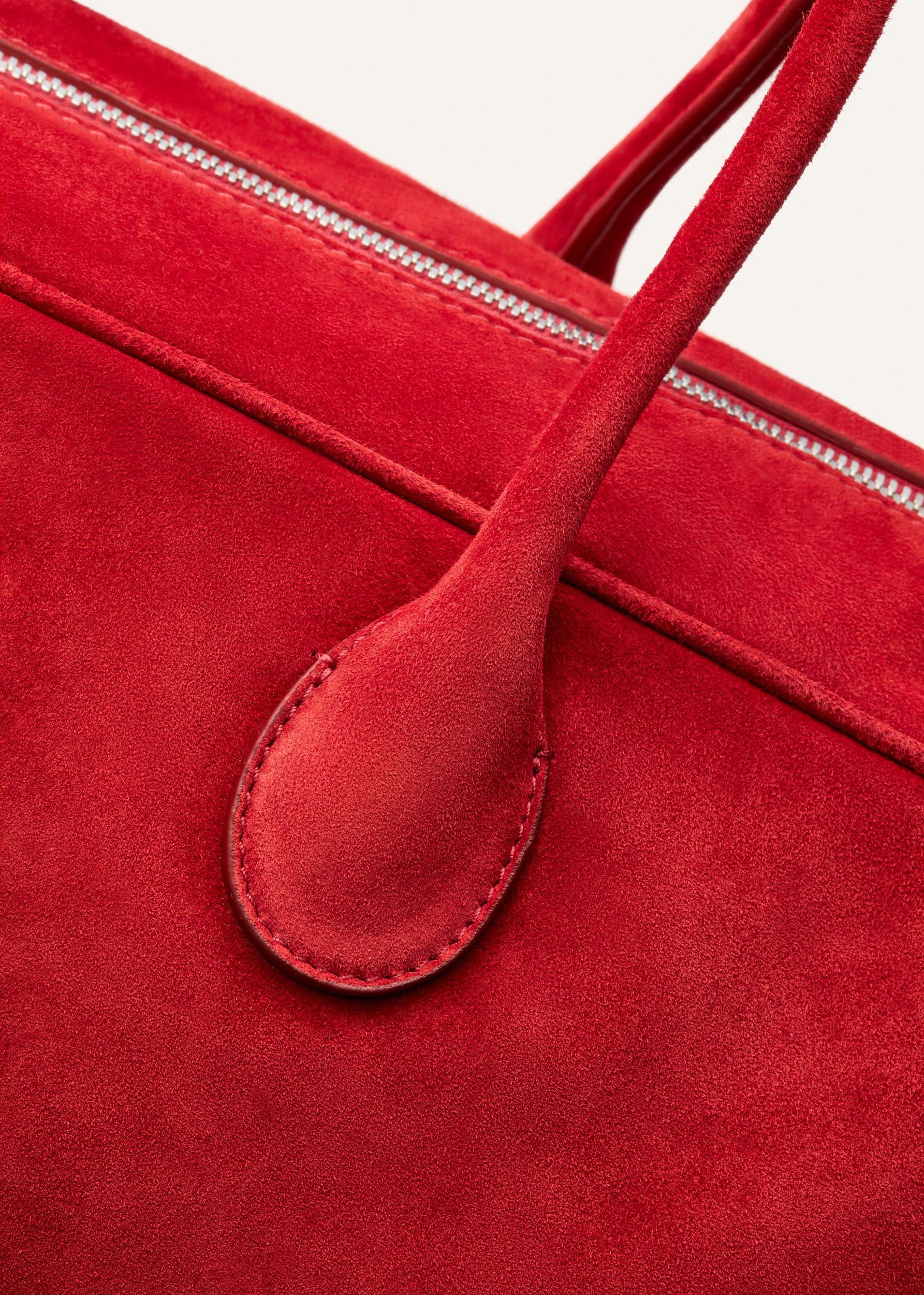 Large Brigitte bag in red suede Product Image