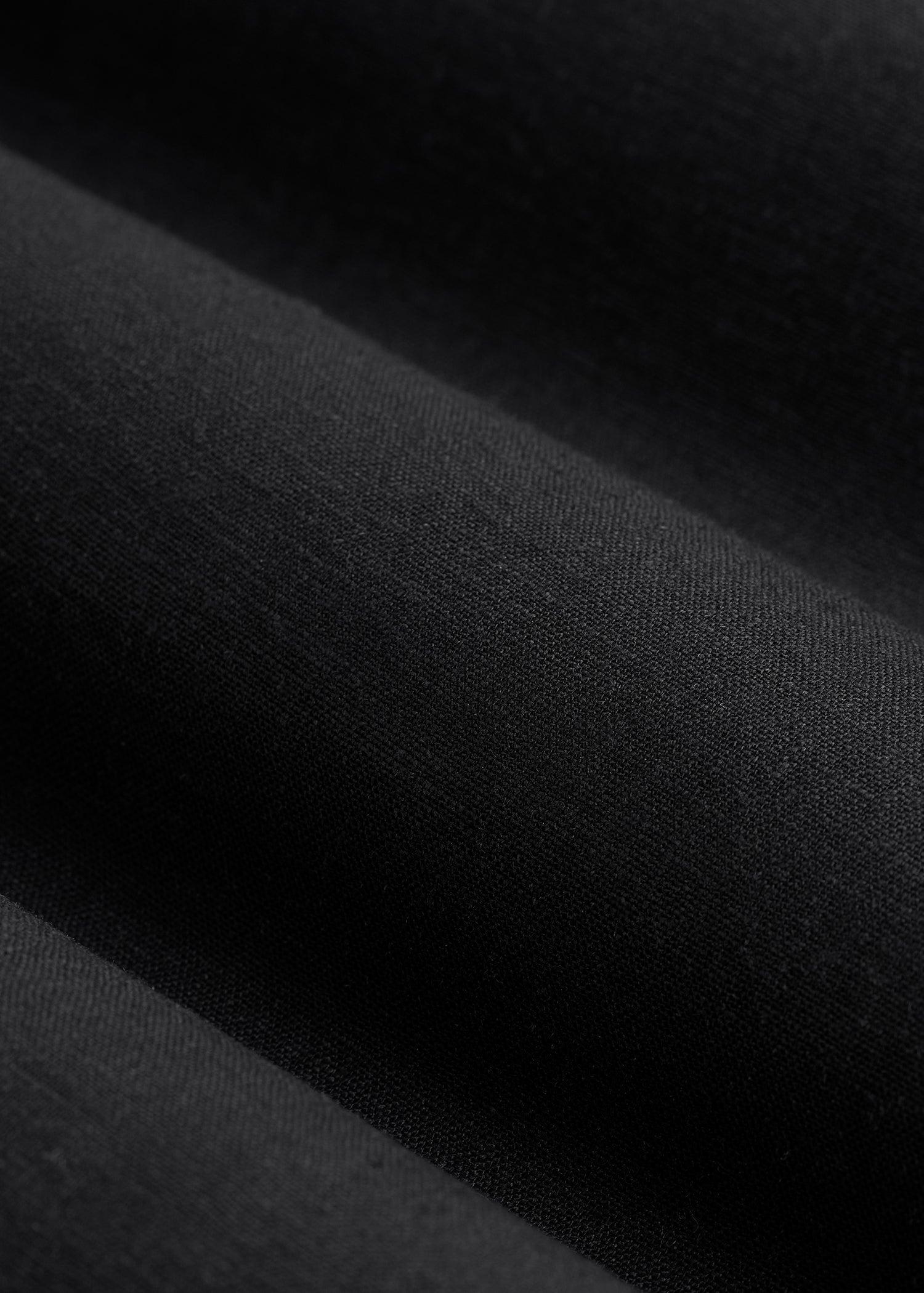 Linen Popover Shirt for Tall Men in Black Male Product Image