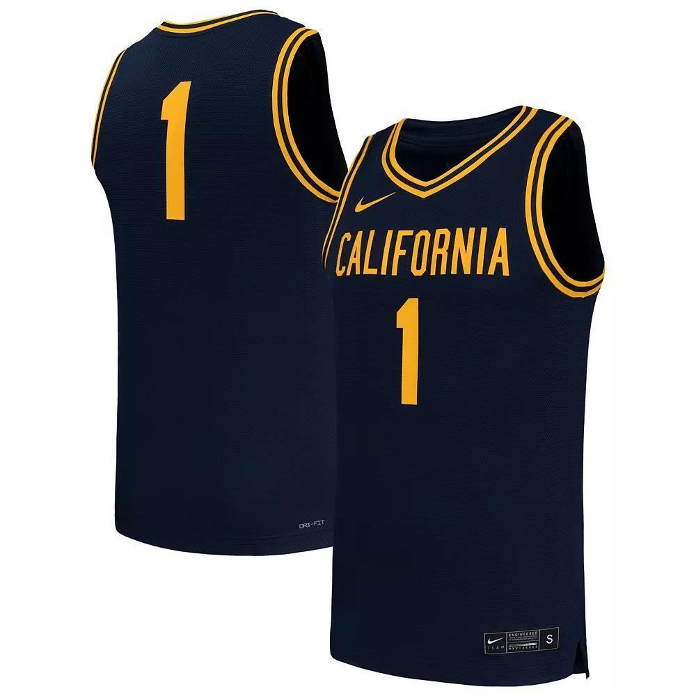 Men's Nike #1 Navy Cal Bears Replica Basketball Jersey,  Product Image