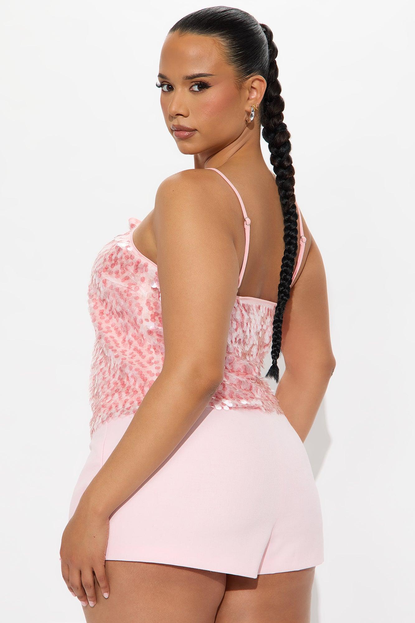 Inner Star Sequin Cami Top - Pink Female Product Image