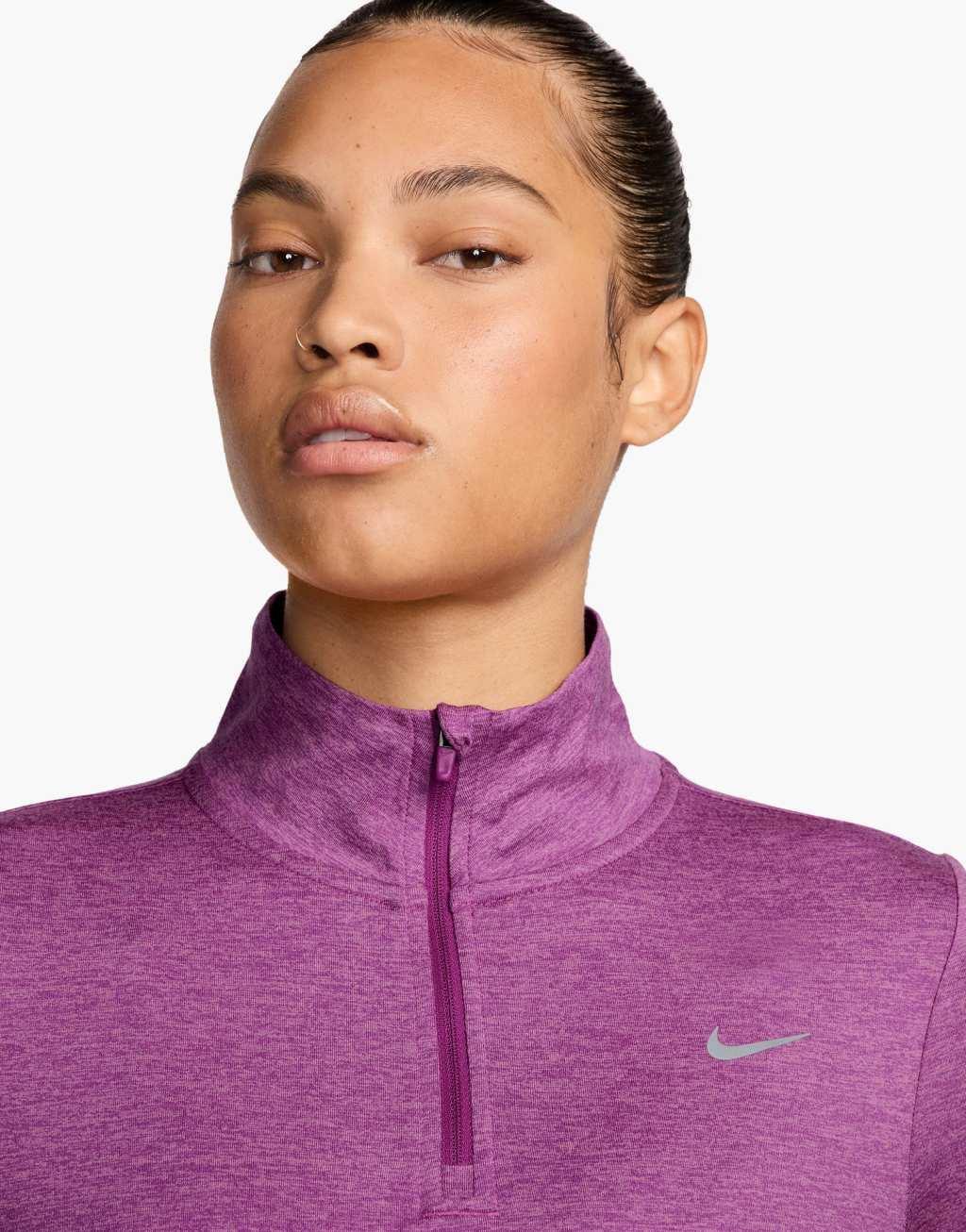 Nike Training Swift Element quarter zip top in purple  Product Image