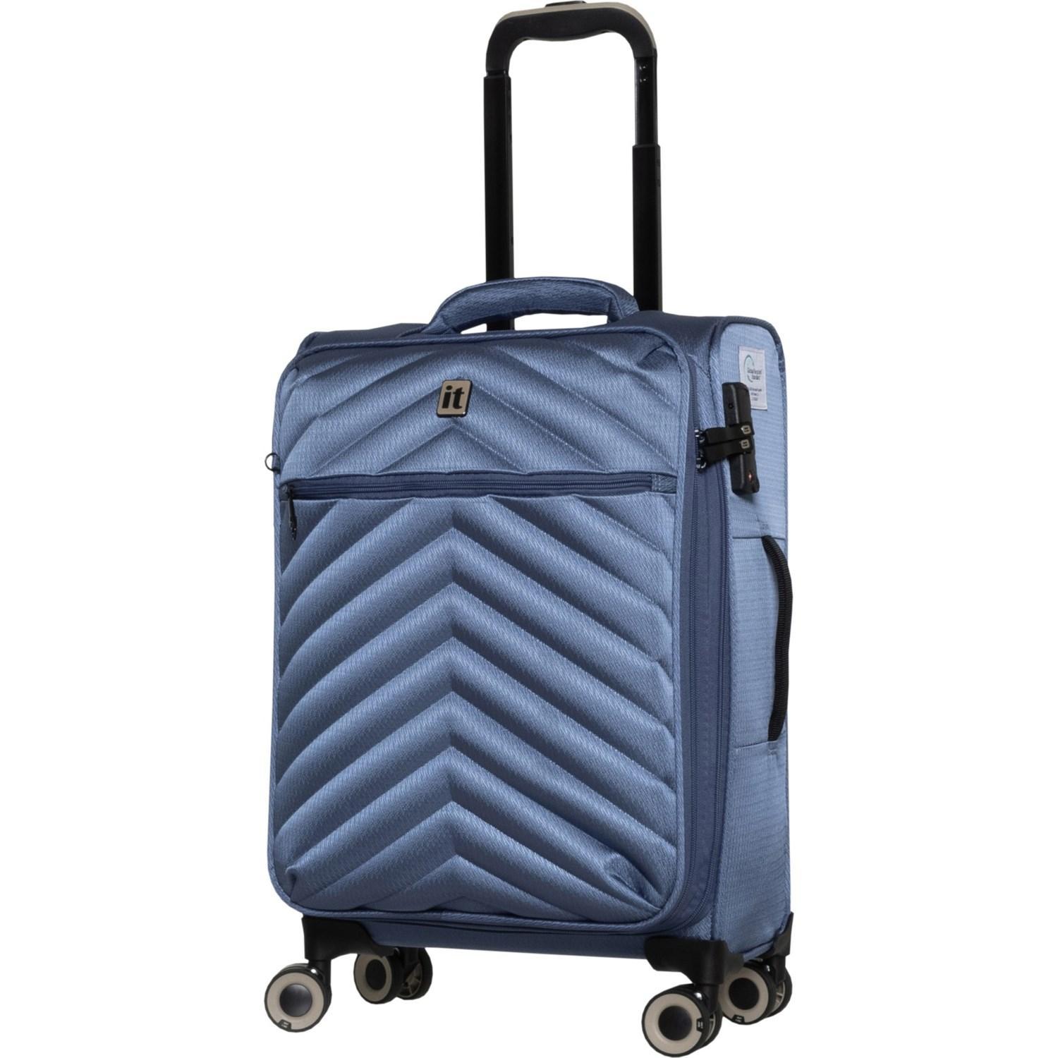 IT Luggage 20” Plenitude Carry-On Spinner Suitcase - Softside, Expandable, Elemental Blue Product Image