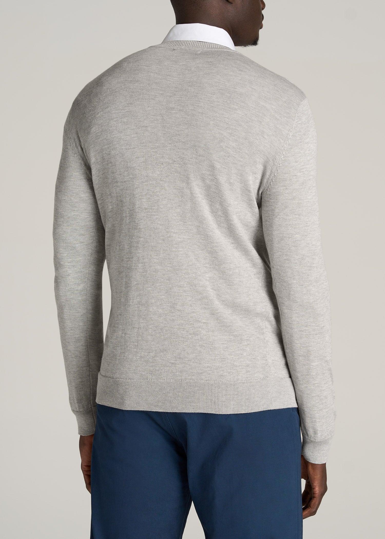 Everyday V-Neck Tall Men's Sweater in Grey Mix Male Product Image