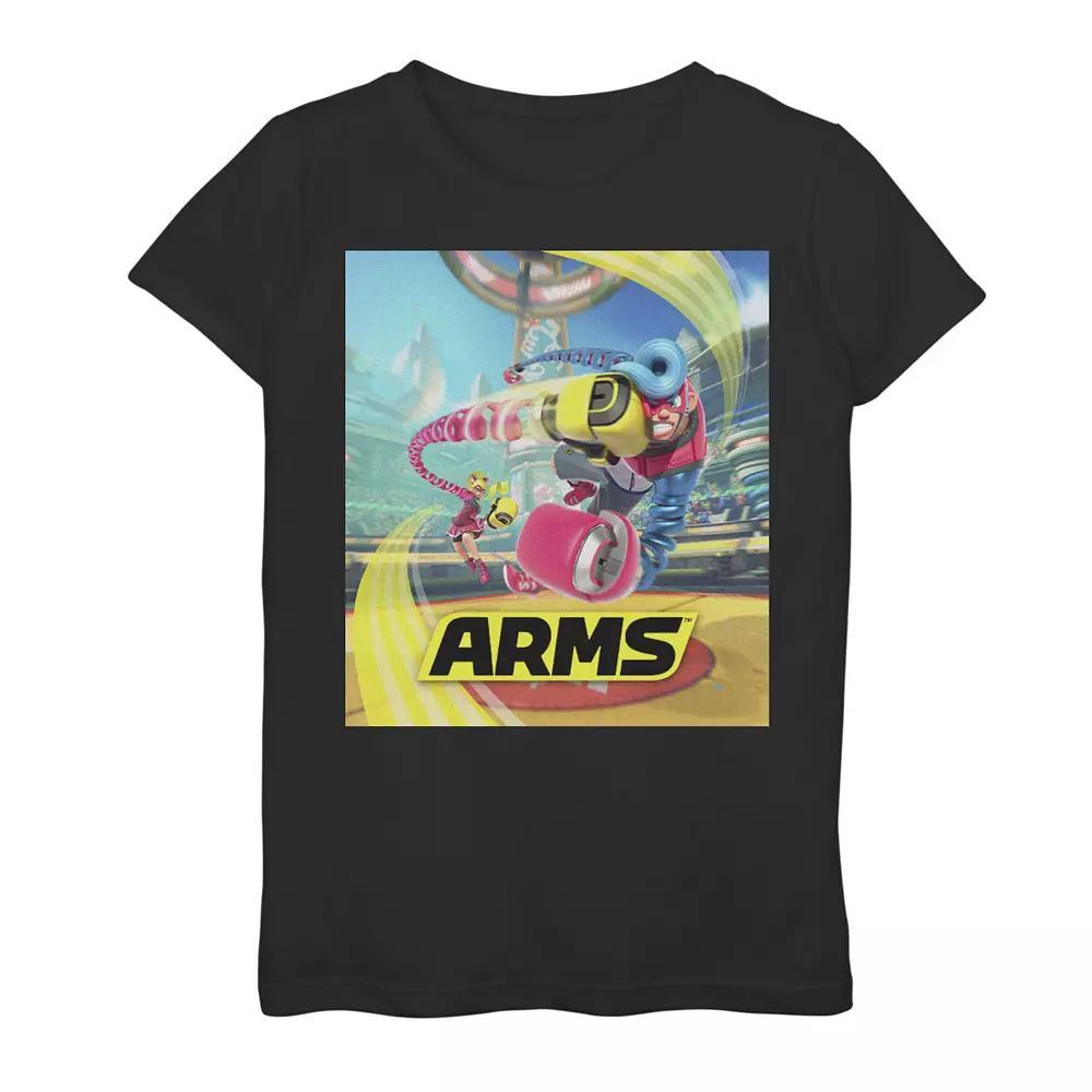 Girls 7-16 Arms Ribbon Girl Spring Man Battle Poster Graphic Tee, Girls Product Image