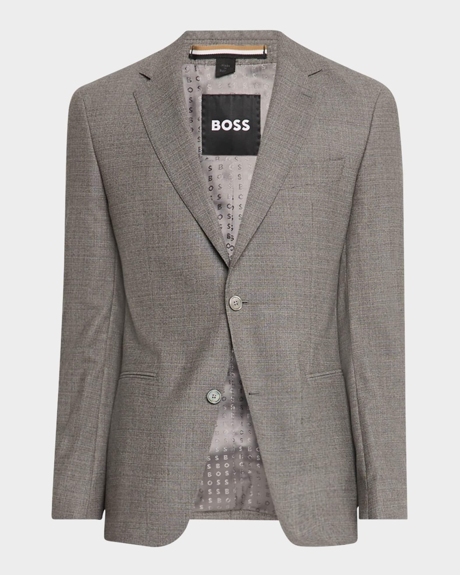 Men's Huge Wool Micro-Pattern Two-Piece Suit Product Image
