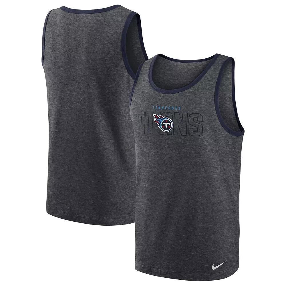 Men's Nike Heathered Charcoal Tennessee Titans Tri-Blend Tank Top,  Product Image