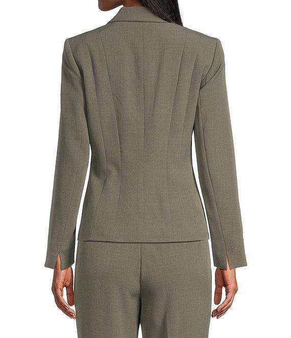 Kasper Stretch Crepe Notch Lapel Neckline Long Sleeve Blazer Product Image