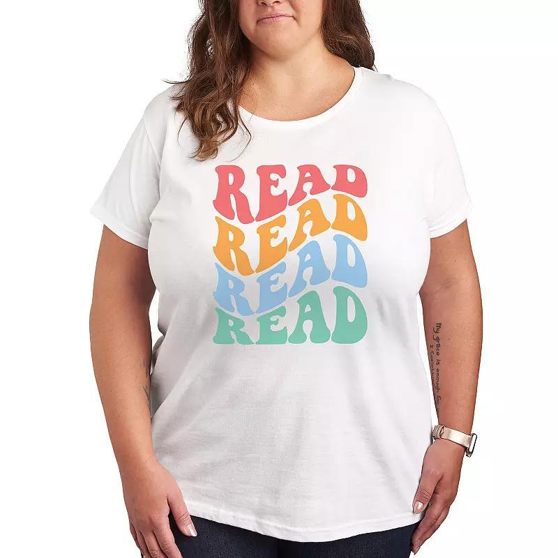 Plus Read Retro Stacked Graphic Tee, Womens Product Image