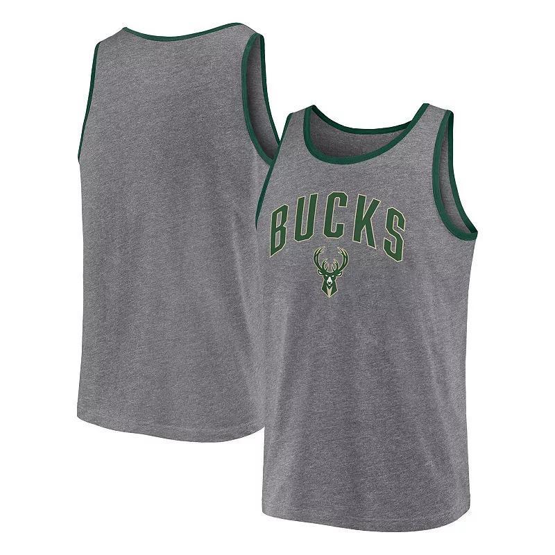 Mens Fanatics Branded Heather Gray Memphis Grizzlies Primary Logo Tank Top Product Image