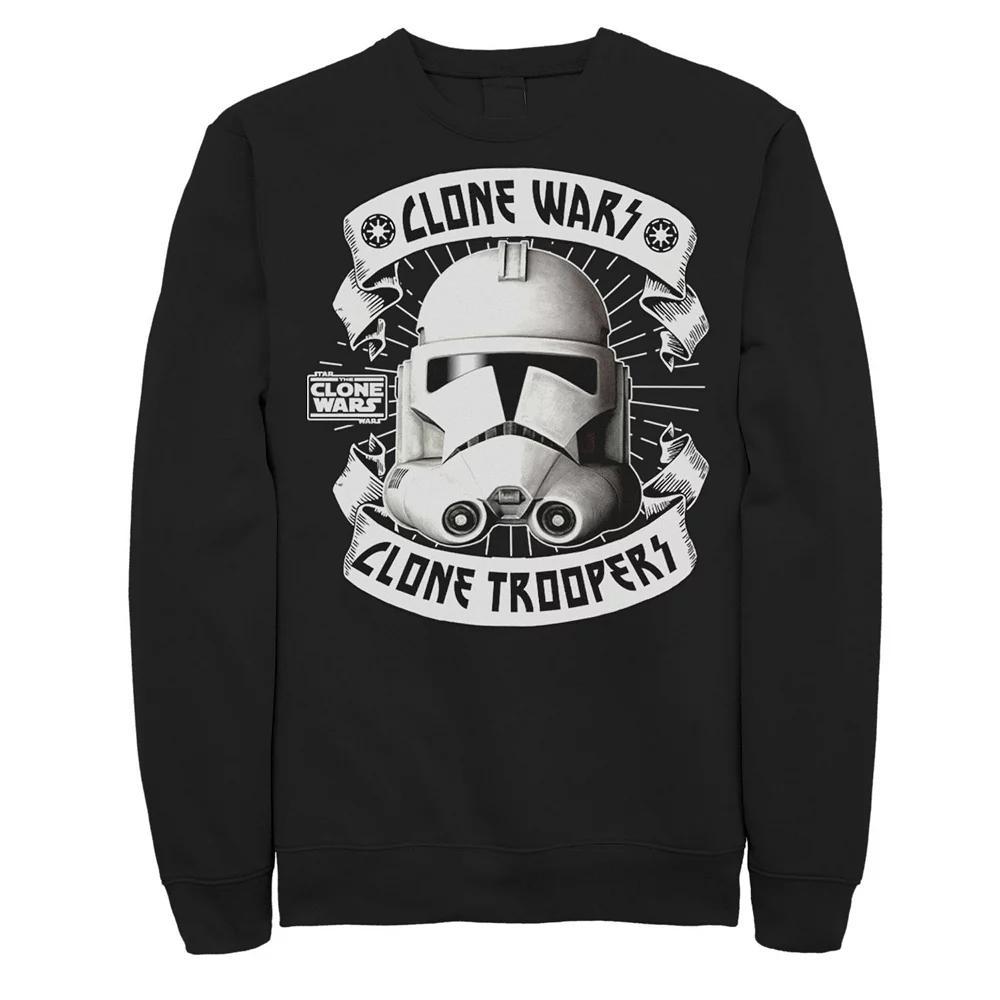 Men's Star Wars: Clone Wars Stormtrooper Portrait Sweatshirt, Size: 3XL, Black Product Image