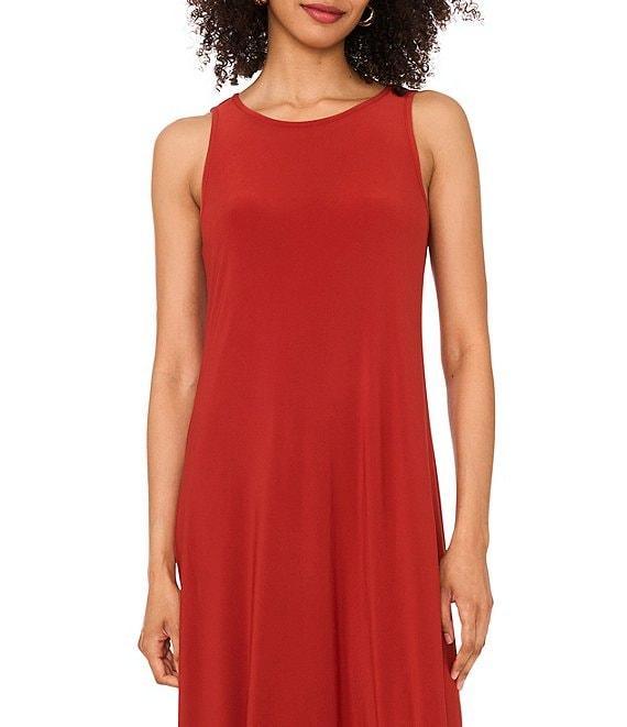 Vince Camuto Sleeveless Keyhole Back Crew Neck A-Line Maxi Dress Product Image