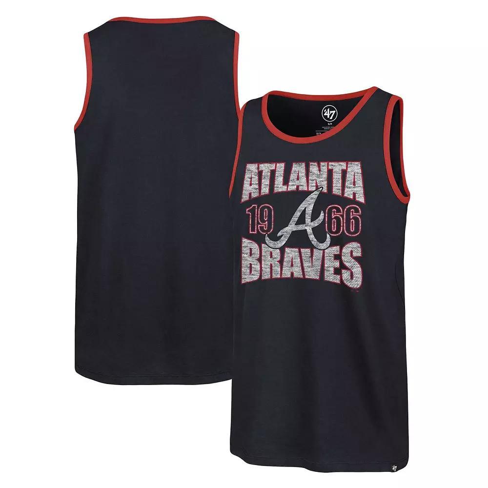 Men's '47 Navy Atlanta Braves Upload Franklin Tank Top, Size: Medium, Blue Product Image