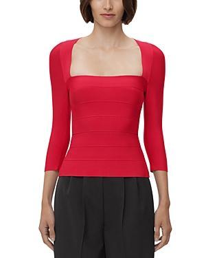 Herve Leger Icon Bandage Square Neck Top Product Image