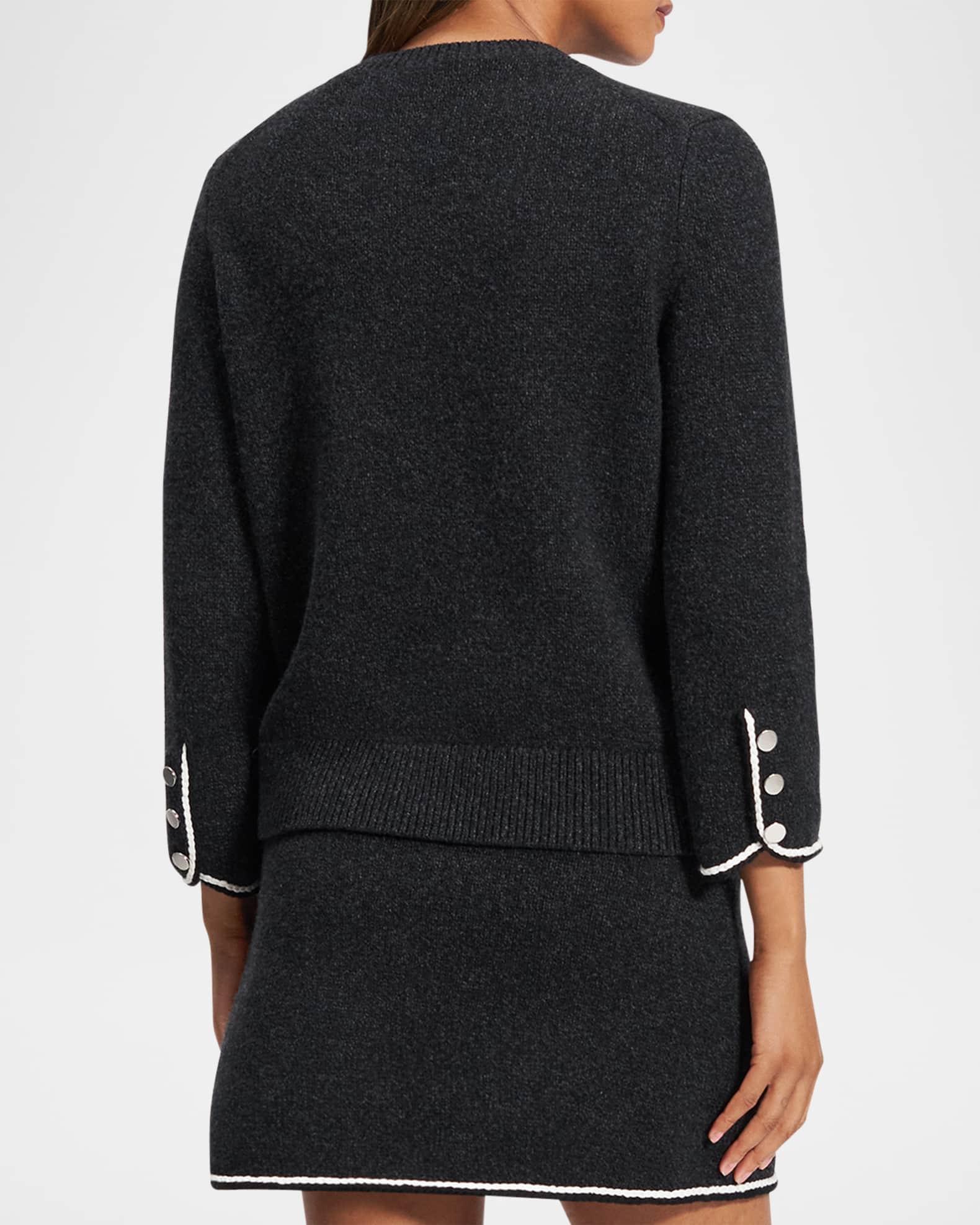 Stitched Wool-Cashmere Crewneck Sweater Product Image