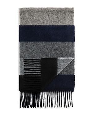 The Mens Store at Bloomingdales Color Blocked Stripe Oversized Cashmere Scarf - Exclusive Product Image