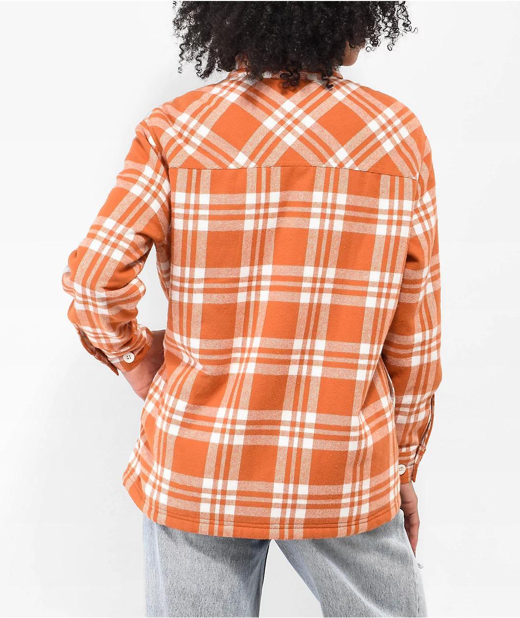 Empyre Cayden Rust Flannel Sherpa Jacket Product Image