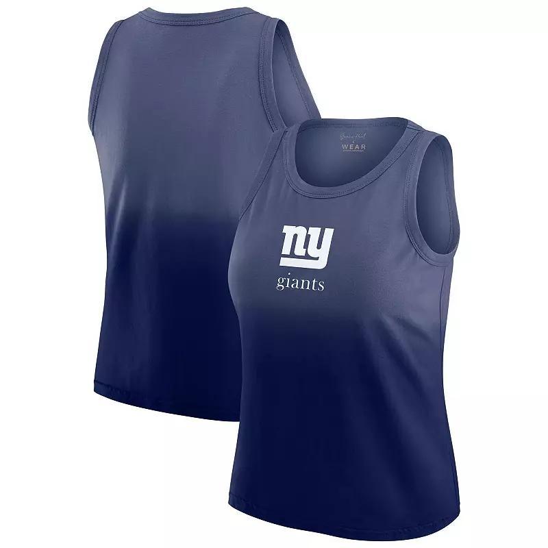 Women's WEAR by Erin Andrews x Gracie Hunt Navy Dallas Cowboys Ombre Tank Top, Size: XL, Blue Product Image