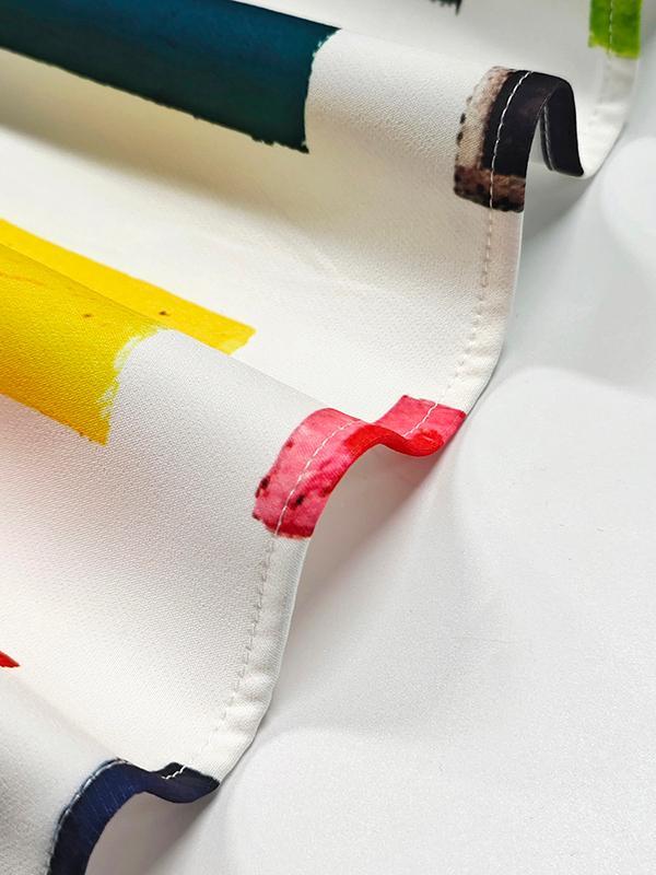 A-Line Loose Contrast Color Pockets Split-Side Round-Neck Midi Dresses Product Image