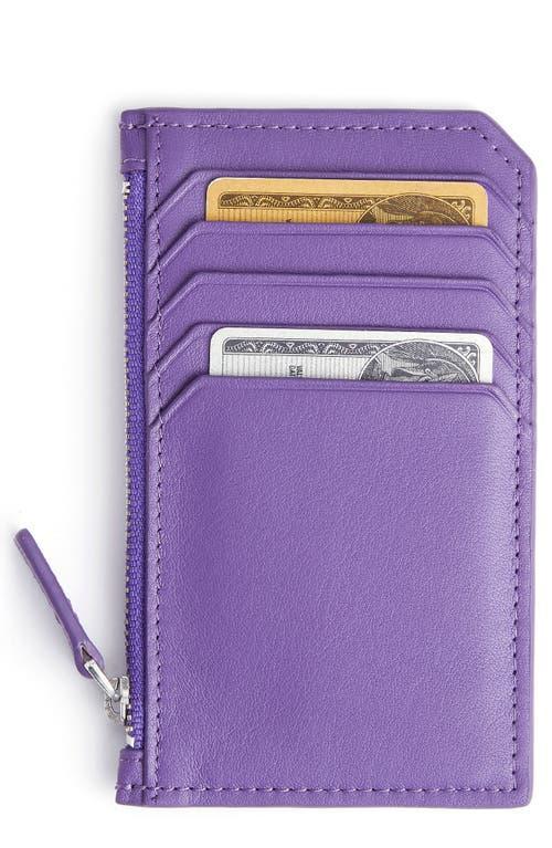 Womens Zip Leather Card Wallet Product Image