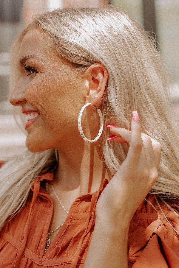 Friendly Ties Hoop Earrings In Ivory Product Image