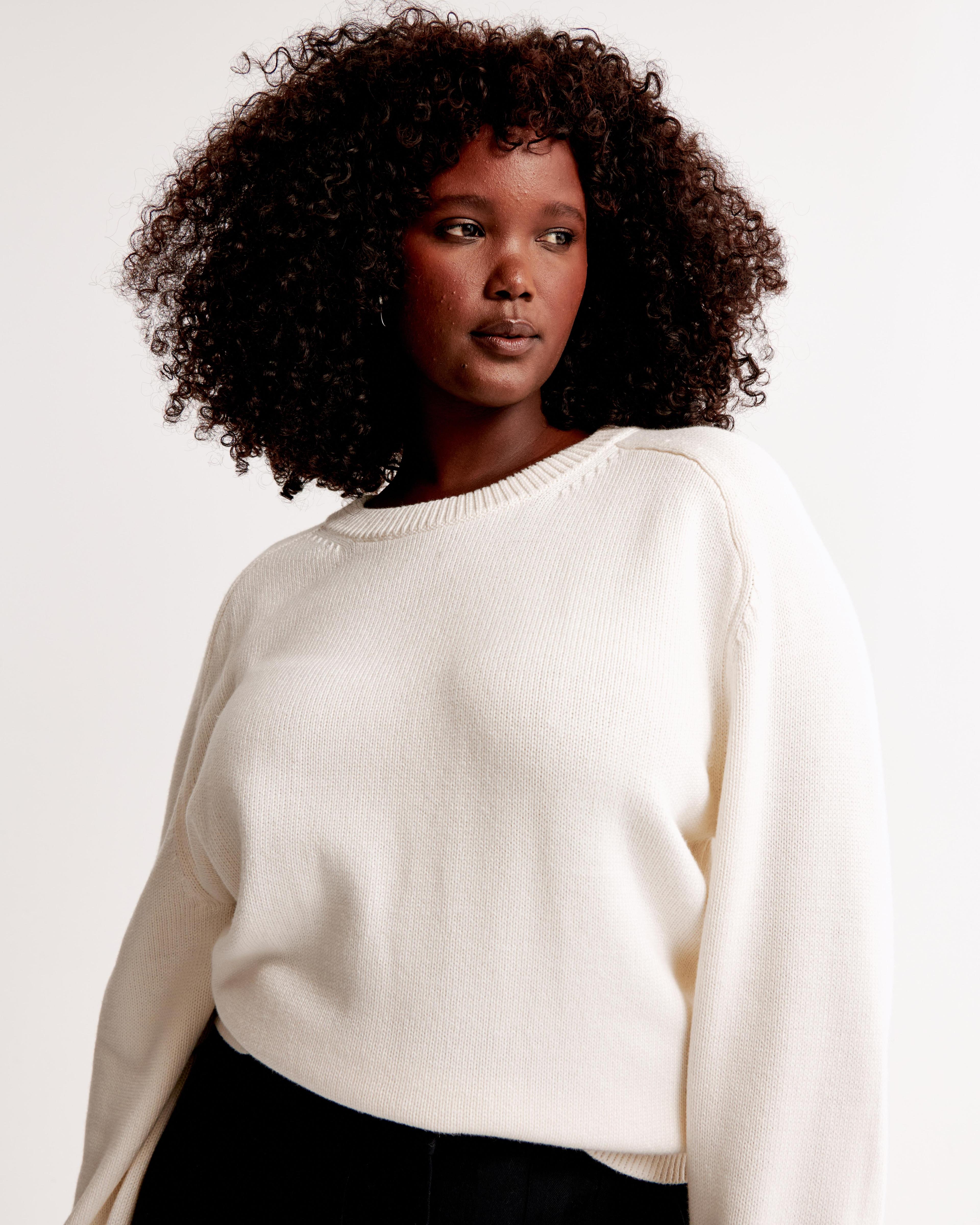 The A&F Madeline Cotton-Blend Crew Sweater Product Image