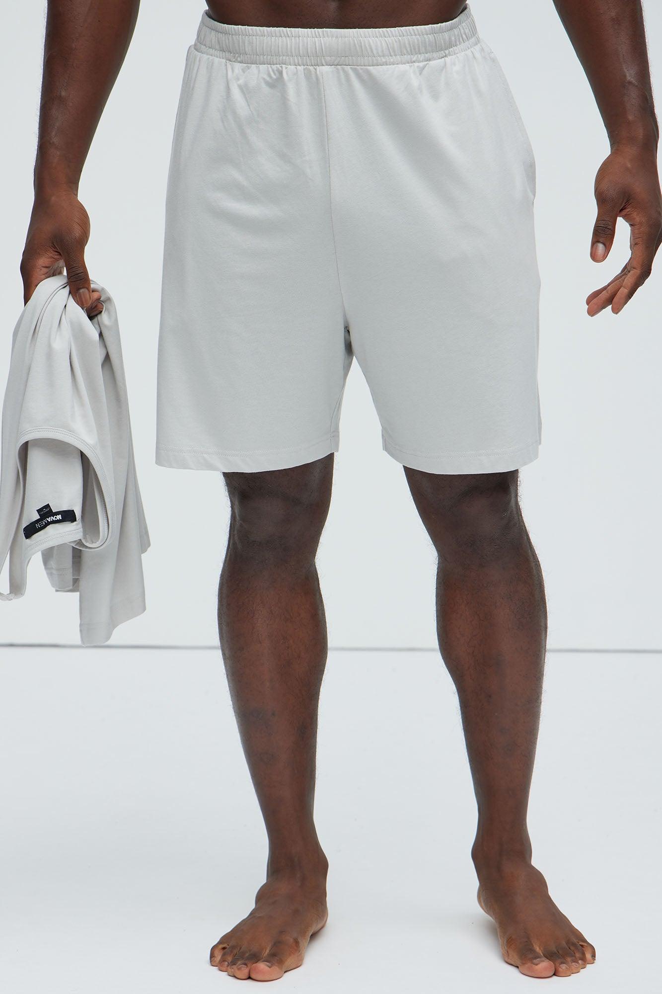 Essential Modal Lounge Shorts - Grey Product Image