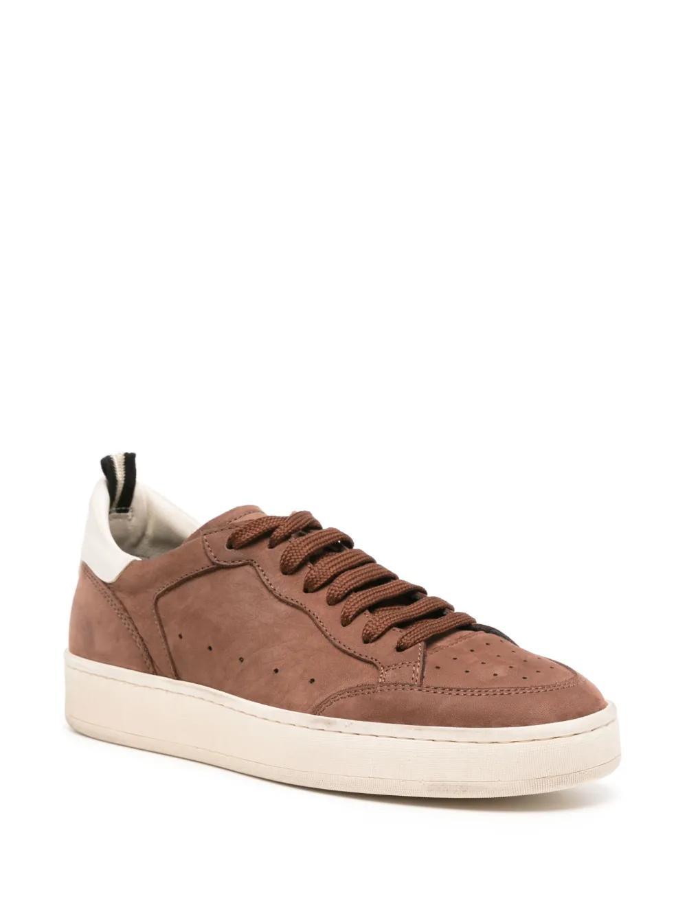 OFFICINE CREATIVE Magic 102 Leather Sneakers In Cigar Product Image