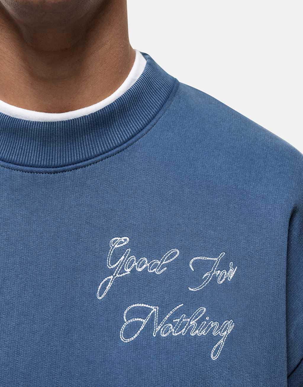  Good For Nothing imaginary graphic branded sweatshirt in gray blue Product Image