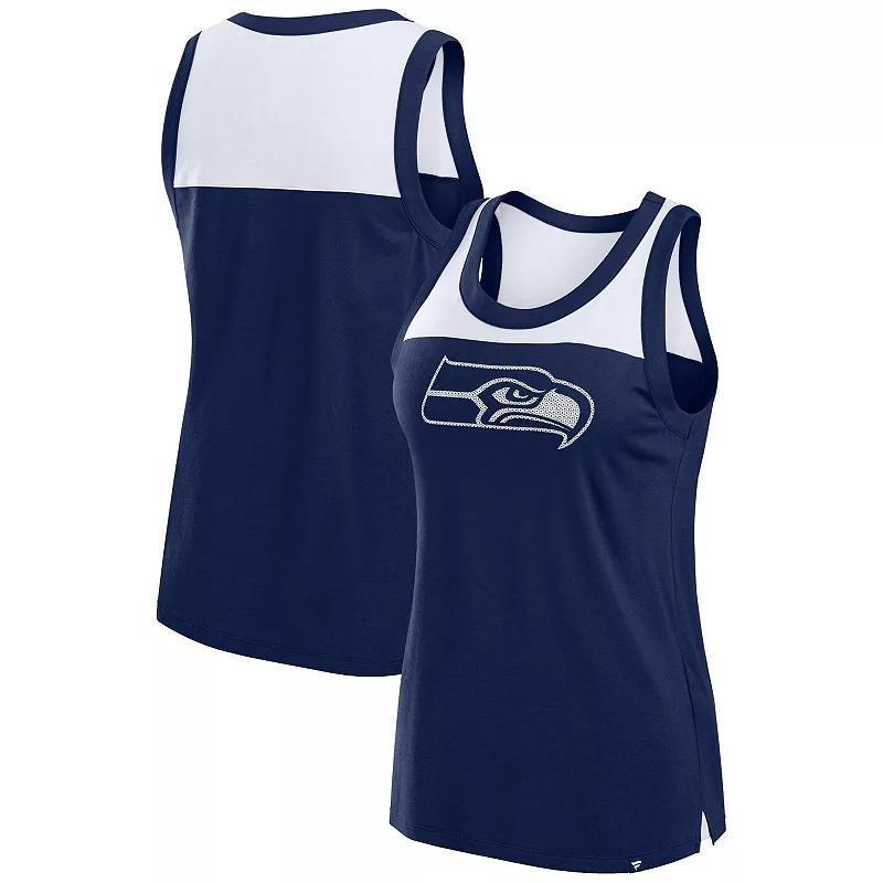 Womens Fanatics College Seattle Seahawks Sequin Tank Top Blue Product Image