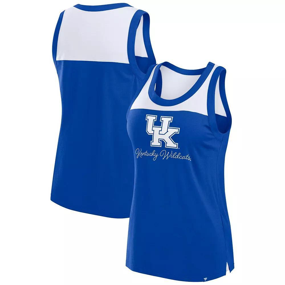 Women's Fanatics Royal Kentucky Wildcats Crosley Colorblock Tank Top, Size: 2XL, Blue Product Image