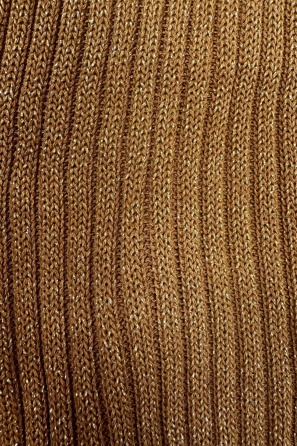 Gwyneth Sleeveless Bronze Metallic Midi Dress Product Image