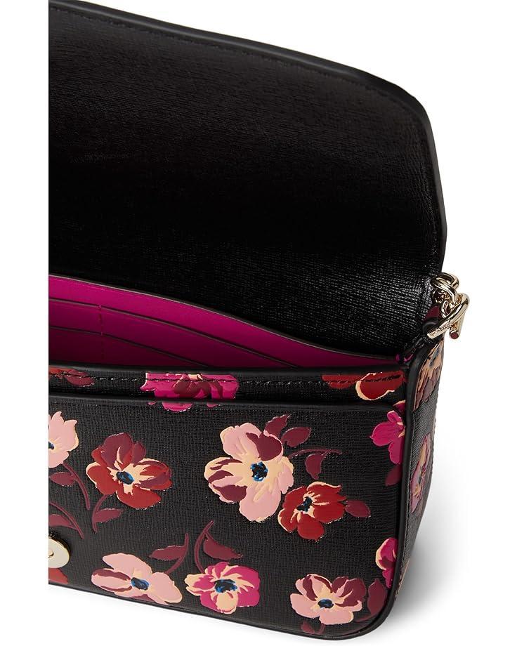 Kate Spade New York Devin Fall Poppies Embossed Saffiano Leather Flap Chain Wallet Product Image